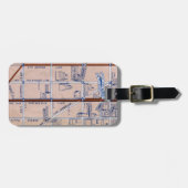 NEW YORK SUBWAY MAP, 1940 2 GEPÄCKANHÄNGER (Vorderseite horizontal)