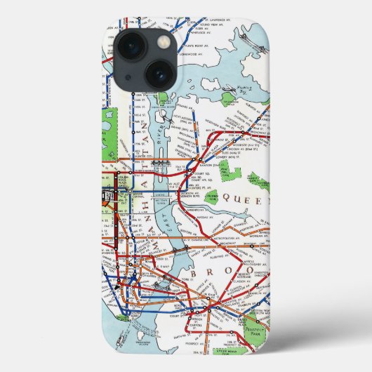 New York: Subway Map, 1940 Case-Mate iPhone Hülle (Rückseite)
