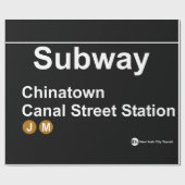New York Subway Station Geschenkpapier (Flach)