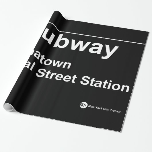 New York Subway Station Geschenkpapier (Ungerollt)