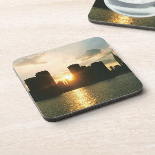 New York Sunset Getränkeuntersetzer (Linke Seite)