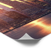New York Sunset Poster (Ecke)