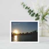 New York Sunset Postkarte (Stehend Vorderseite)