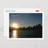 New York Sunset Postkarte (Vorne/Hinten)