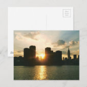 New York Sunset Postkarte (Vorne/Hinten)