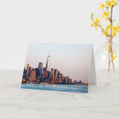 New York Sunset Skyline View of World Trade Center Karte (Gelbe Blume)