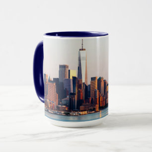 New York Sunset Skyline View of World Trade Center Tasse