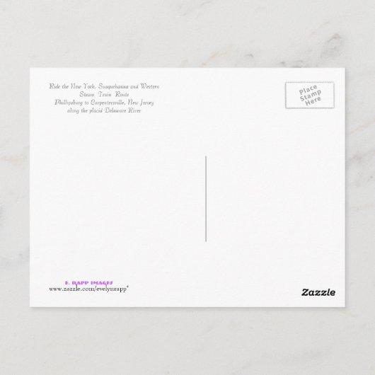 New York, Susquehanna und Western Postkarte (Rückseite)