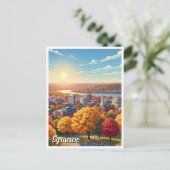 New York Syracuse Travel Postkarte (Stehend Vorderseite)