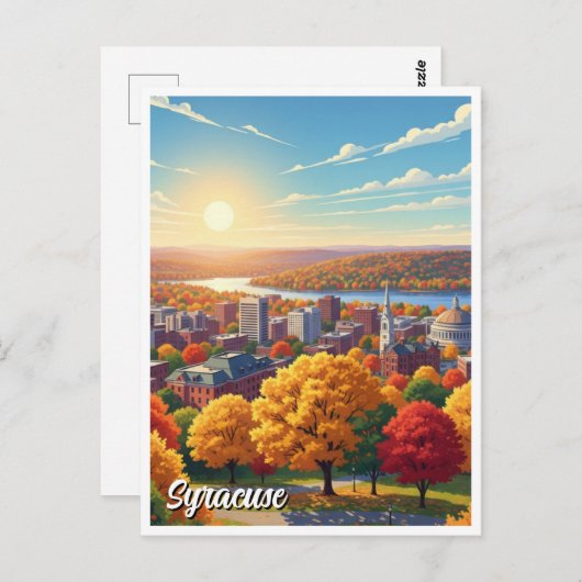 New York Syracuse Travel Postkarte (Vorne/Hinten)