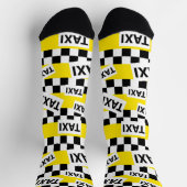 New York Taxi Cab Muster Gelb Socken (Oben)