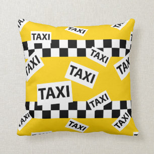New York Taxi Fahrer Yellow Taxi Cab Muster Kissen