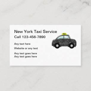 New York Taxi-Service Visitenkarte