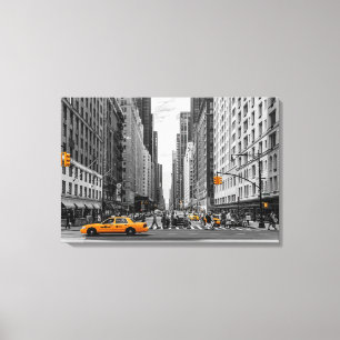 New York Taxi Urban City Color Pop Fotografie Leinwanddruck