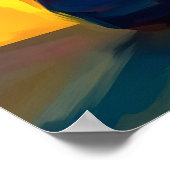 New York Teddy Fauvist Manhattan Sunset Print Poster (Ecke)