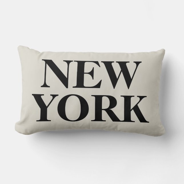 New York Text Throw Kissen (Vorderseite)