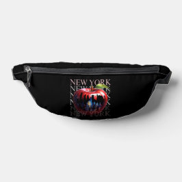 New York The Big Apple Frucht Silhouette City Bauchtasche