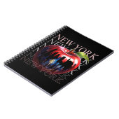New York The Big Apple Frucht Silhouette City Notizblock (Linke Seite)