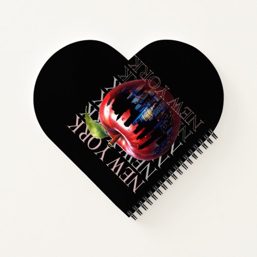 New York The Big Apple Frucht Silhouette City Notizblock (Rückseite)