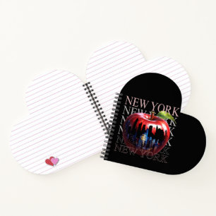New York The Big Apple Frucht Silhouette City Notizblock