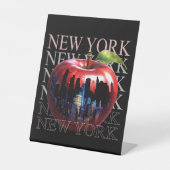 New York The Big Apple Frucht Silhouette City Sockelschild (Vorderseite)