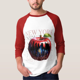 New York The Big Apple Frucht Silhouette City T-Shirt