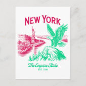New York The Empire State Est. 1788 Bald-Adler Postkarte (Vorderseite)