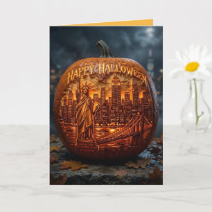 New York themed Frohes Halloween Karte