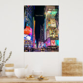 New York Time Square/Broadway Nachtzeit Poster (Küche)