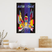 New York Times Square by night abstract Poster (Küche)
