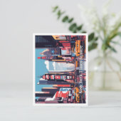 New York Times Square Pop Art Travel Illustration Postkarte (Stehend Vorderseite)