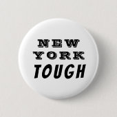 New York Tough Black and White Button (Vorderseite)
