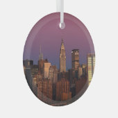 New York Travel Manhattan Empire State Gebäude Ornament Aus Glas (Vorderseite Rechts)