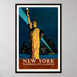 New York Travel Poster Color Cor. 1927