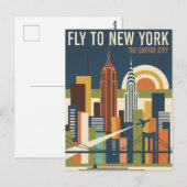 New York Travel Postkarte (Vorne/Hinten)