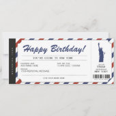 New York Trip Boarding Pass Ticket Einladung (Vorderseite)