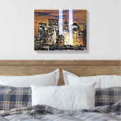 New York Twin Towers Light Beams Leinwanddruck (Insitu (Schlafzimmer))