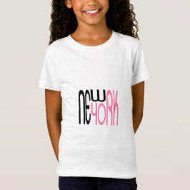 New York-Typografie Black Pink T-Shirt
