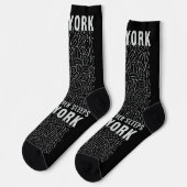 New York Typografie Socken (Linkes Detail)