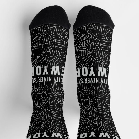 New York Typografie Socken (Oben)