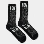 New York Typografie Socken (Rechts)