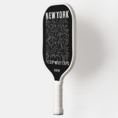 New York Typografy individuelle Name Pickleball Schläger (Links)