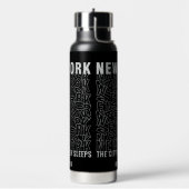 New York Typografy individuelle Name Trinkflasche (Links)