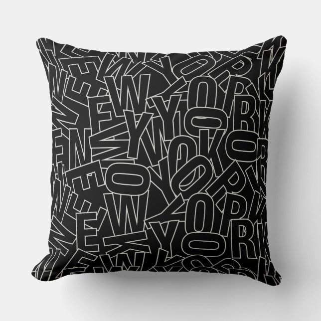 New York Typografy throw Kissen (Vorderseite)