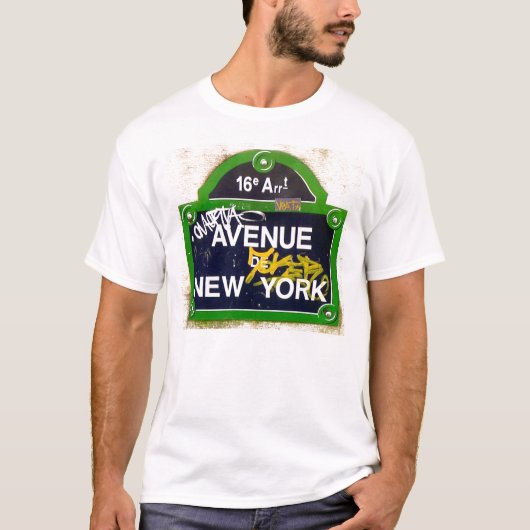 New York über Paris T-Shirt (Vorderseite)