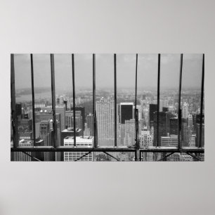 New York und Central Park Black & White Poster