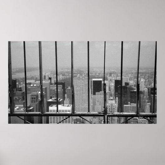 New York und Central Park Black & White Poster (Vorne)