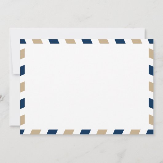 New York und New Jersey Airmail | Brautparty Einladung (Rückseite)