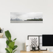 New York und New Jersey Skyline im Nebel Poster (Heimbüro)
