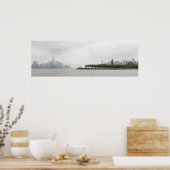 New York und New Jersey Skyline im Nebel Poster (Küche)